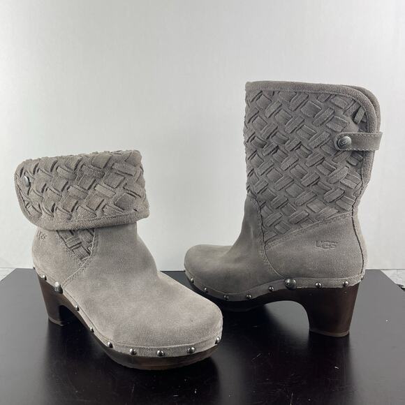 UGG Lynnea Arroyo Weave Chestnut Bootie Size 7 US - Picture 1 of 16